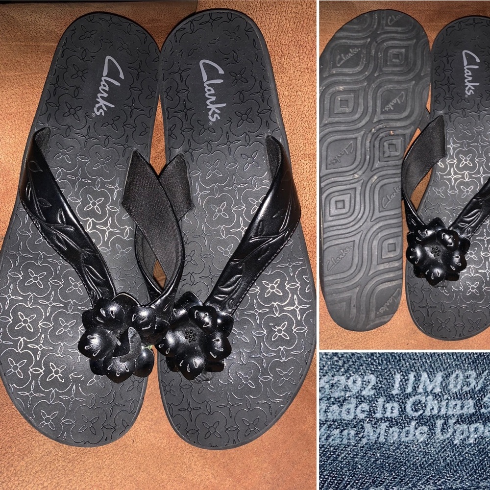 (2/$30) Clark’s Size 10.5-11 dressy flip flops